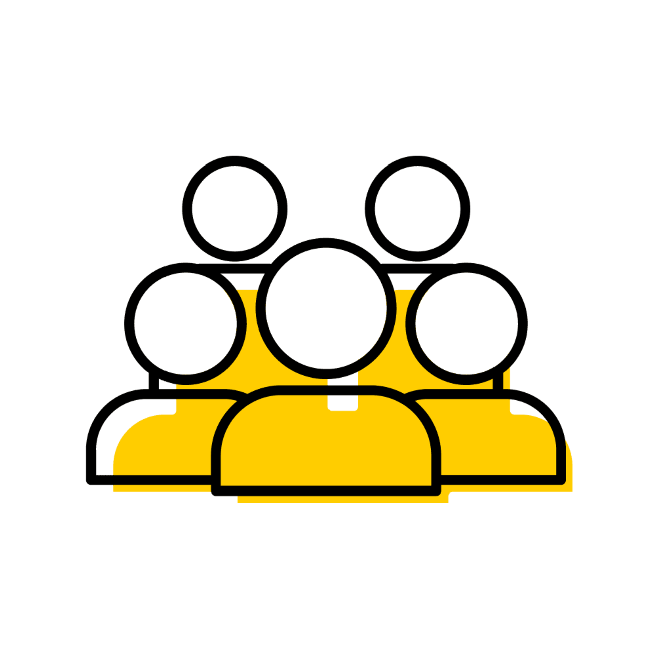 group of five people icon