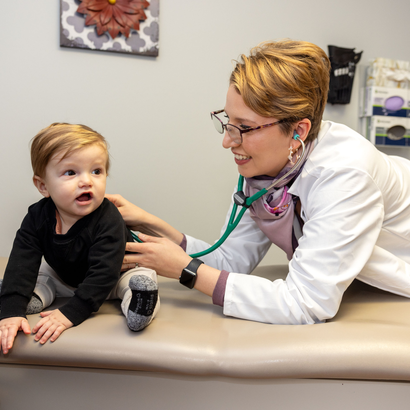 Pediatric patient with doctor getting check-up