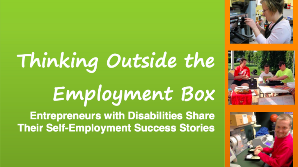 "Thinking Outside the Employment Box" brochure cover graphic