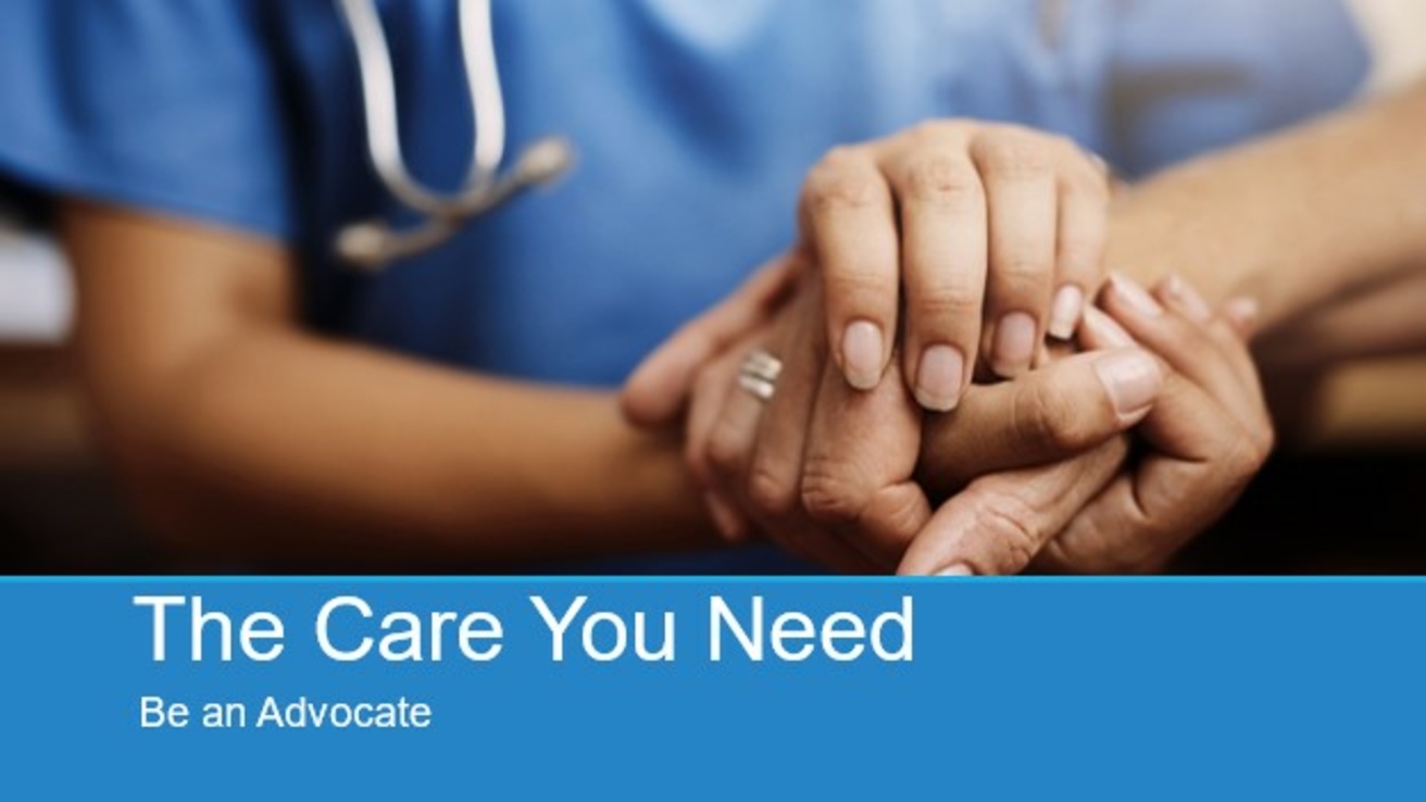 The Care You Need PPT slide